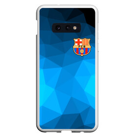 Чехол для Samsung S10E с принтом FC Barcelona polygon 2018 , Силикон | Область печати: задняя сторона чехла, без боковых панелей | fc barcelona | мяч | спорт | футбол | чеппионат 
