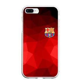 Чехол для iPhone 7Plus/8 Plus матовый с принтом FC Barcelona red polygon 2018 , Силикон | Область печати: задняя сторона чехла, без боковых панелей | Тематика изображения на принте: fc barcelona | мяч | спорт | футбол | чеппионат