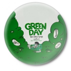 Значок с принтом Монстр Green Day ,  металл | круглая форма, металлическая застежка в виде булавки | american idiot | green day | альтернативный | билли джо армстронг | грин дей | группа | зелёный день | майк дёрнт | музыка | надпись | панк | поп | поппанк | рок | тре кул