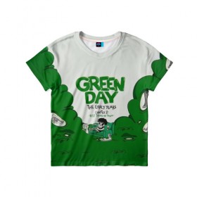 Детская футболка 3D с принтом Монстр Green Day , 100% гипоаллергенный полиэфир | прямой крой, круглый вырез горловины, длина до линии бедер, чуть спущенное плечо, ткань немного тянется | american idiot | green day | альтернативный | билли джо армстронг | грин дей | группа | зелёный день | майк дёрнт | музыка | надпись | панк | поп | поппанк | рок | тре кул