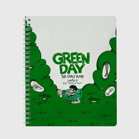 Тетрадь с принтом Монстр Green Day , 100% бумага | 48 листов, плотность листов — 60 г/м2, плотность картонной обложки — 250 г/м2. Листы скреплены сбоку удобной пружинной спиралью. Уголки страниц и обложки скругленные. Цвет линий — светло-серый
 | Тематика изображения на принте: american idiot | green day | альтернативный | билли джо армстронг | грин дей | группа | зелёный день | майк дёрнт | музыка | надпись | панк | поп | поппанк | рок | тре кул