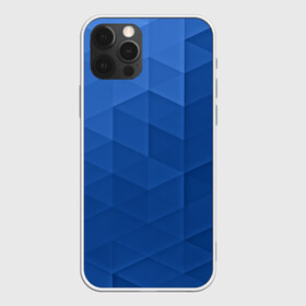 Чехол для iPhone 12 Pro Max с принтом trianse blue , Силикон |  | abstraction | абстракция | геометрия | грани | полигоны | сочетания | треугольники