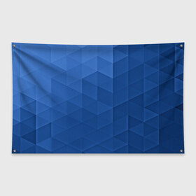 Флаг-баннер с принтом trianse blue , 100% полиэстер | размер 67 х 109 см, плотность ткани — 95 г/м2; по краям флага есть четыре люверса для крепления | abstraction | абстракция | геометрия | грани | полигоны | сочетания | треугольники