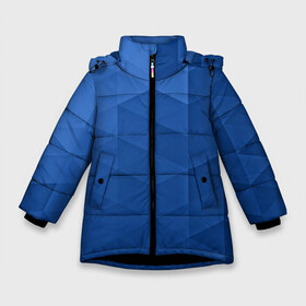 Зимняя куртка для девочек 3D с принтом trianse blue , ткань верха — 100% полиэстер; подклад — 100% полиэстер, утеплитель — 100% полиэстер. | длина ниже бедра, удлиненная спинка, воротник стойка и отстегивающийся капюшон. Есть боковые карманы с листочкой на кнопках, утяжки по низу изделия и внутренний карман на молнии. 

Предусмотрены светоотражающий принт на спинке, радужный светоотражающий элемент на пуллере молнии и на резинке для утяжки. | Тематика изображения на принте: abstraction | абстракция | геометрия | грани | полигоны | сочетания | треугольники