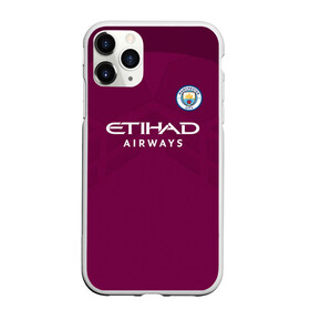 Чехол для iPhone 11 Pro Max матовый с принтом Манчестер Сити Форма Away 2018 , Силикон |  | citi | city | cyty | manchester | siti | sity | англия | болельщик | горожане | гостевая | манчестер | сити | фанат | футбольная форма