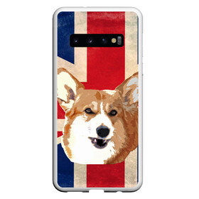 Чехол для Samsung Galaxy S10 с принтом Королевский корги , Силикон | Область печати: задняя сторона чехла, без боковых панелей | англия | великобритания | вельш корги | корги | корги пемброк | королева | пемброк | собака | флаг