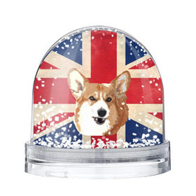 Снежный шар с принтом Королевский корги , Пластик | Изображение внутри шара печатается на глянцевой фотобумаге с двух сторон | англия | великобритания | вельш корги | корги | корги пемброк | королева | пемброк | собака | флаг