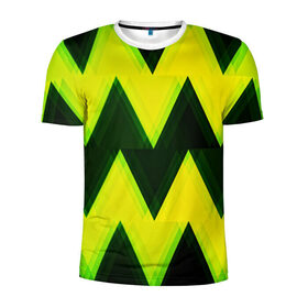 Мужская футболка 3D спортивная с принтом Zigzag , 100% полиэстер с улучшенными характеристиками | приталенный силуэт, круглая горловина, широкие плечи, сужается к линии бедра | pattern | zigzag | абстракция | арт | зигзаг | линии | полосы | узор