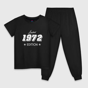 Детская пижама хлопок с принтом limited edition 1972 , 100% хлопок |  брюки и футболка прямого кроя, без карманов, на брюках мягкая резинка на поясе и по низу штанин
 | 1972 | день рождения | подарок | праздник