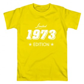 Мужская футболка хлопок с принтом limited edition 1973 , 100% хлопок | прямой крой, круглый вырез горловины, длина до линии бедер, слегка спущенное плечо. | 1973 | день рождения | подарок | праздник
