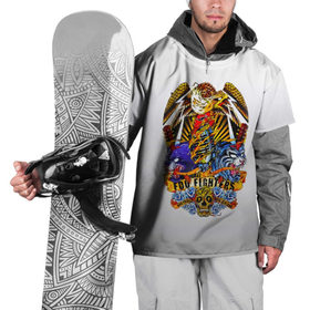 Накидка на куртку 3D с принтом Foo Fighters, орел и тигры , 100% полиэстер |  | 