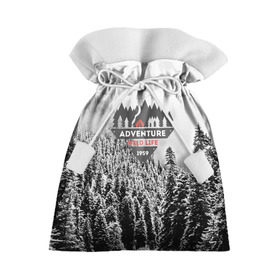 Подарочный 3D мешок с принтом Приключение(Wild life) , 100% полиэстер | Размер: 29*39 см | mountain | возвышение | возвышенность | гора | горка | горы | лес | природа | склон | туман | холм