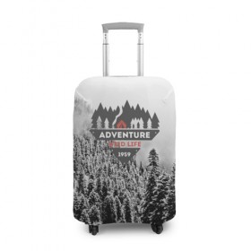 Чехол для чемодана 3D с принтом Приключение(Wild life) , 86% полиэфир, 14% спандекс | двустороннее нанесение принта, прорези для ручек и колес | mountain | возвышение | возвышенность | гора | горка | горы | лес | природа | склон | туман | холм