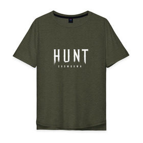 Мужская футболка хлопок Oversize с принтом Hunt: Showdown White Logo , 100% хлопок | свободный крой, круглый ворот, “спинка” длиннее передней части | crytek | game | hunt | hunt: showdown | hunter | monsters | showdown | игра | крайтек | охота | столкновение