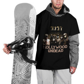 Накидка на куртку 3D с принтом Группа Hollywood Undead , 100% полиэстер |  | charlie scene | danny | funny man | hollywood | j dog | johnny 3 tears | undead | альтернативный | андед | голивуд | голливудская | группа | кранккор | метал | нежить | ню | реп | рок | рэп | рэпкор