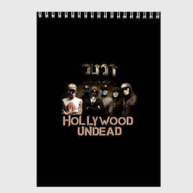 Скетчбук с принтом Группа Hollywood Undead , 100% бумага
 | 48 листов, плотность листов — 100 г/м2, плотность картонной обложки — 250 г/м2. Листы скреплены сверху удобной пружинной спиралью | charlie scene | danny | funny man | hollywood | j dog | johnny 3 tears | undead | альтернативный | андед | голивуд | голливудская | группа | кранккор | метал | нежить | ню | реп | рок | рэп | рэпкор