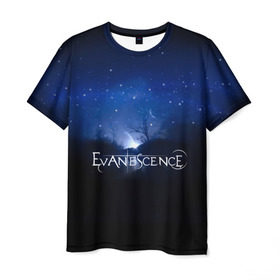 Мужская футболка 3D с принтом Evanescence звездное небо , 100% полиэфир | прямой крой, круглый вырез горловины, длина до линии бедер | evanescence | альтернативный | готик | группа | джен маджура | исчезновение | метал | ню | рок | синий | тим маккорд | трой маклоухорн | уилл хант | хард | эванесенс | эми ли