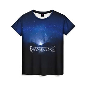 Женская футболка 3D с принтом Evanescence звездное небо , 100% полиэфир ( синтетическое хлопкоподобное полотно) | прямой крой, круглый вырез горловины, длина до линии бедер | evanescence | альтернативный | готик | группа | джен маджура | исчезновение | метал | ню | рок | синий | тим маккорд | трой маклоухорн | уилл хант | хард | эванесенс | эми ли