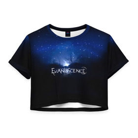 Женская футболка 3D укороченная с принтом Evanescence звездное небо , 100% полиэстер | круглая горловина, длина футболки до линии талии, рукава с отворотами | evanescence | альтернативный | готик | группа | джен маджура | исчезновение | метал | ню | рок | синий | тим маккорд | трой маклоухорн | уилл хант | хард | эванесенс | эми ли