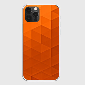 Чехол для iPhone 12 Pro Max с принтом Orange abstraction , Силикон |  | abstraction | geometry | polygon | абстракция | геометрия | грань | краски | кубик | кубики | линии | мозаика | полигоны | ребро | текстура | узор