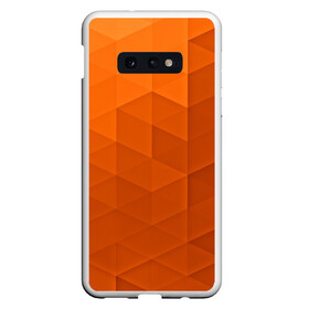 Чехол для Samsung S10E с принтом Orange abstraction , Силикон | Область печати: задняя сторона чехла, без боковых панелей | abstraction | geometry | polygon | абстракция | геометрия | грань | краски | кубик | кубики | линии | мозаика | полигоны | ребро | текстура | узор