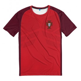 Мужская футболка 3D с принтом Portugal 2018 , 100% полиэфир | прямой крой, круглый вырез горловины, длина до линии бедер | confederation | cup | euro | portugal | world | европы | конфедераций | кубок | мира | португалия | чемпионат