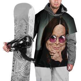 Накидка на куртку 3D с принтом Оззи Осборн , 100% полиэстер |  | black sabbath | ozzy osbourne | оззи осборн