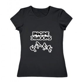Женская футболка хлопок с принтом Imagine Dragons, прыжок , 100% хлопок | прямой крой, круглый вырез горловины, длина до линии бедер, слегка спущенное плечо | dragons | imagine | альтернативный | американская | бэн макки | группа | драгонс | дэн платцман | дэн рейнольдс | имеджин | инди | индирок | рок | уэйн сермон
