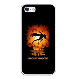 Чехол для iPhone 5/5S матовый с принтом Драконы Imagine Dragons , Силикон | Область печати: задняя сторона чехла, без боковых панелей | dragons | imagine | альтернативный | американская | бэн макки | группа | драгонс | дэн платцман | дэн рейнольдс | имеджин | инди | индирок | рок | уэйн сермон