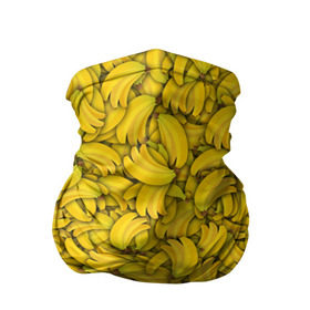 Бандана-труба 3D с принтом Бананы , 100% полиэстер, ткань с особыми свойствами — Activecool | плотность 150‒180 г/м2; хорошо тянется, но сохраняет форму | banana | vegan | банан | веган | желтый | паттерн | текстура | фрукт