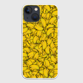 Чехол для iPhone 13 mini с принтом Бананы ,  |  | banana | vegan | банан | веган | желтый | паттерн | текстура | фрукт