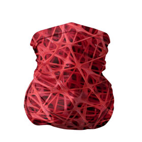 Бандана-труба 3D с принтом Сетка , 100% полиэстер, ткань с особыми свойствами — Activecool | плотность 150‒180 г/м2; хорошо тянется, но сохраняет форму | красный | модные | пластик | сети | сетка | текстура | цвет
