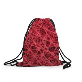 Рюкзак-мешок 3D с принтом Сетка , 100% полиэстер | плотность ткани — 200 г/м2, размер — 35 х 45 см; лямки — толстые шнурки, застежка на шнуровке, без карманов и подкладки | красный | модные | пластик | сети | сетка | текстура | цвет
