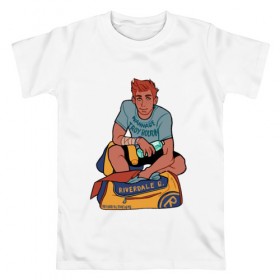 Мужская футболка хлопок с принтом Riverdale , 100% хлопок | прямой крой, круглый вырез горловины, длина до линии бедер, слегка спущенное плечо. | riverdale | ривердейл | ривердэйл