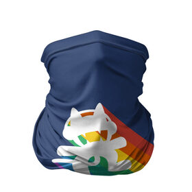 Бандана-труба 3D с принтом Rainbow cat , 100% полиэстер, ткань с особыми свойствами — Activecool | плотность 150‒180 г/м2; хорошо тянется, но сохраняет форму | Тематика изображения на принте: 