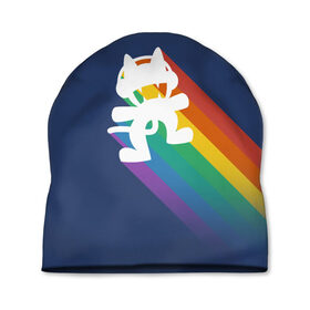 Шапка 3D с принтом Rainbow cat , 100% полиэстер | универсальный размер, печать по всей поверхности изделия | Тематика изображения на принте: 