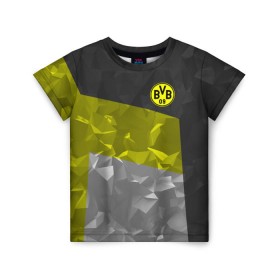 Детская футболка 3D с принтом Borussia Dortmund 2018 , 100% гипоаллергенный полиэфир | прямой крой, круглый вырез горловины, длина до линии бедер, чуть спущенное плечо, ткань немного тянется | Тематика изображения на принте: боруссия | дортмунд