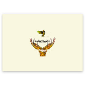 Поздравительная открытка с принтом Руки с птичкой Imagine Dragons , 100% бумага | плотность бумаги 280 г/м2, матовая, на обратной стороне линовка и место для марки
 | альтернативный | американская | группа | драгонс | имеджин | инди | индирок | поп | рок | электроник
