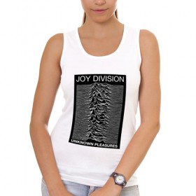 Женская майка хлопок с принтом Joy Division , 95% хлопок, 5% эластан |  | postpunk | unknown pleasures | бернард самнер | британская рок группа | джой дивижн | иэн кёртис | неизвестные удовольствия | питер хук | постпанк | стивен моррис