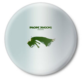 Значок с принтом Imagine Dragons Demons ,  металл | круглая форма, металлическая застежка в виде булавки | альтернативный | американская | группа | драгонс | имеджин | инди | индирок | поп | рок | электроник