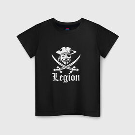 Детская футболка хлопок с принтом Гай Фокс , 100% хлопок | круглый вырез горловины, полуприлегающий силуэт, длина до линии бедер | anonymous | hacker | анархист | анонимус | вендетта | гай фокс | легион | маска | пират | хакер