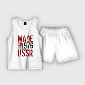 Детская пижама с шортами хлопок с принтом Made in USSR 1976 ,  |  | 1976 | день рождения | подарок | праздник