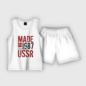 Детская пижама с шортами хлопок с принтом Made in USSR 1987 ,  |  | 1987 | день рождения | подарок | праздник