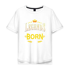 Мужская футболка хлопок Oversize с принтом Legends are born in december , 100% хлопок | свободный крой, круглый ворот, “спинка” длиннее передней части | 