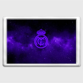 Магнит 45*70 с принтом FC Real Madrid(SPACE STYLE) , Пластик | Размер: 78*52 мм; Размер печати: 70*45 | real madrid | футбол | футбольный клуб | чемпионат