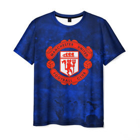 Мужская футболка 3D с принтом FC Манчестер(blue collection) , 100% полиэфир | прямой крой, круглый вырез горловины, длина до линии бедер | Тематика изображения на принте: football | footer | manchester | soccer | socker | арсенал | футбол | футбольный клуб