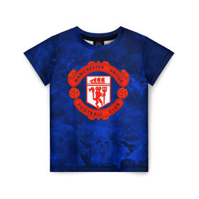 Детская футболка 3D с принтом FC Манчестер(blue collection) , 100% гипоаллергенный полиэфир | прямой крой, круглый вырез горловины, длина до линии бедер, чуть спущенное плечо, ткань немного тянется | football | footer | manchester | soccer | socker | арсенал | футбол | футбольный клуб