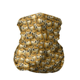 Бандана-труба 3D с принтом Собачки Doge , 100% полиэстер, ткань с особыми свойствами — Activecool | плотность 150‒180 г/м2; хорошо тянется, но сохраняет форму | doge | meme | доги | желтый | мем | паттерн | пёс | собака | текстура