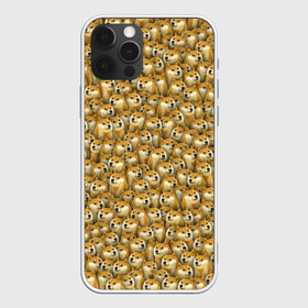 Чехол для iPhone 12 Pro Max с принтом Собачки Doge , Силикон |  | doge | meme | доги | желтый | мем | паттерн | пёс | собака | текстура