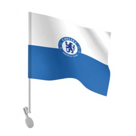Флаг для автомобиля с принтом Chelsea , 100% полиэстер | Размер: 30*21 см | chelsea | football | soccer | socker | спорт | футбол | футбольный клуб | челси